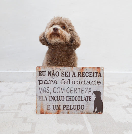 Placa Receita Da Felicidade