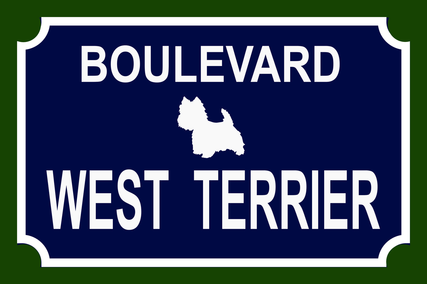 Placa West Terrier - Várias