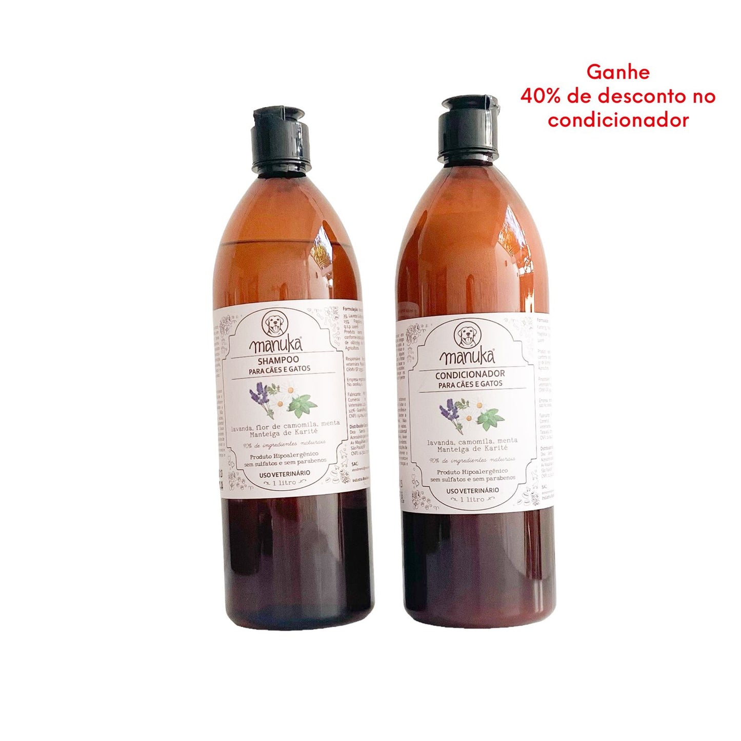 Shampoo e Condicionador Lavanda de 1 litro