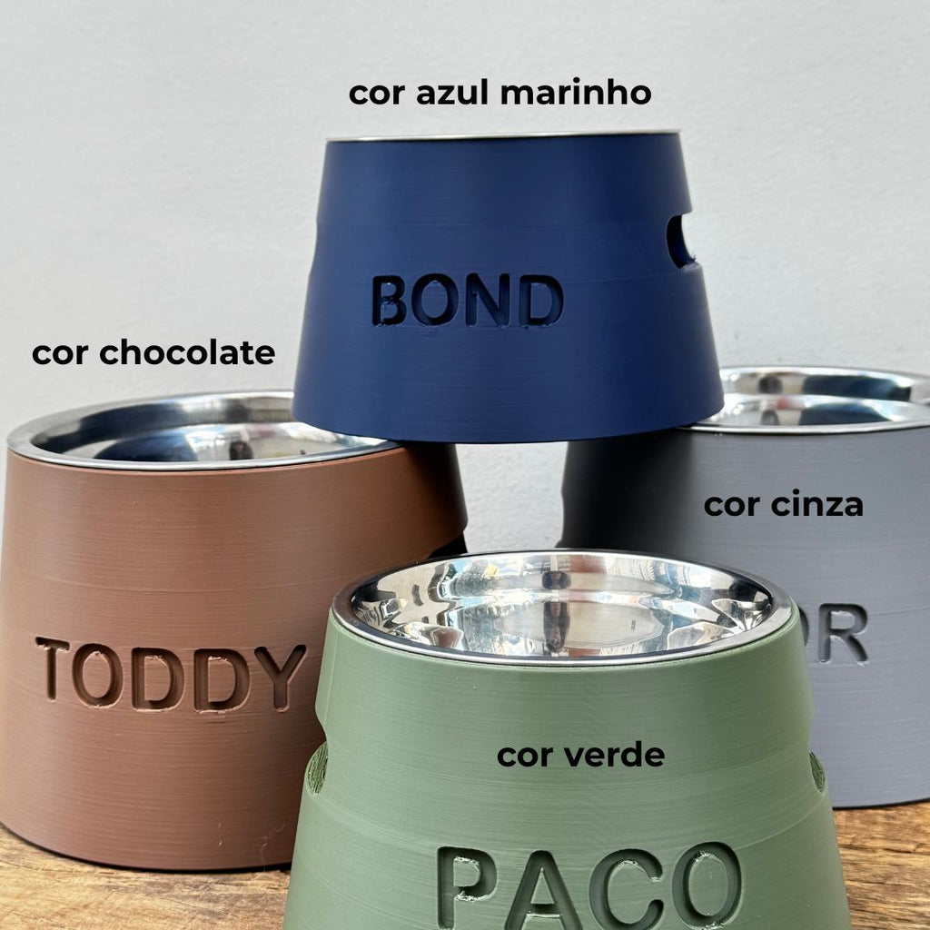 Comedouro Nórdico | Personalize o nome do seu Pet