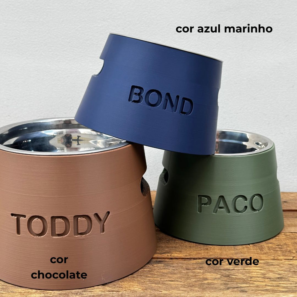 Comedouro Nórdico | Personalize o nome do seu Pet