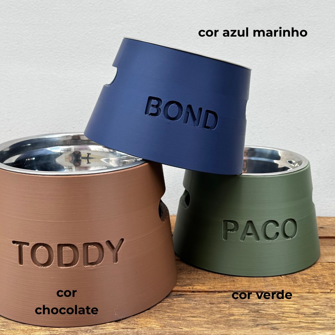 Comedouro Nórdico | Personalize o nome do seu Pet