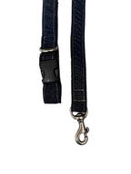 Conjunto Coleira e Guia Personalizada Jeans