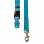 Conjunto Coleira e Guia Personalizada Turquesa