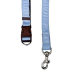 Conjunto Coleira e Guia Personalizada Azul Bebê
